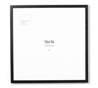 Opposite Wall - 16x16 in - Black Solid Oak Wood Picture Frame - Lightweight, Versatile & Shatterproof - Wall Hanging Poster or Photo Frame - Wall Decor for Office, Gallery & Home