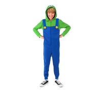 OppoSuits Kids Luigi Onesie - Nintendo One-piece Pajamas - Loose Fit - Including Pockets - Blue