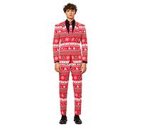 OppoSuits Men's Fun Ugly Christmas Winter Wonderland - Full Suit: Jacket, Pants & Tie, 36