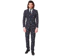 OppoSuits Men's Prom Suits PAC-Man - Comes with Jacket, Pants and Tie in Funny Designs, 44 OSUI-0045-EU54