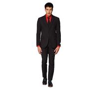 OppoSuits Solid Color Party Suits for Men - Black Knight - Full Suit: Includes Pants, Jacket and Tie
