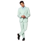 OppoSuits Solid Color Party Suits for Men - Magic Mint - Full Suit: Includes Pants, Jacket and Tie