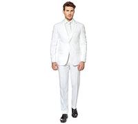 OppoSuits Solid Color Party Suits for Men - White Knight - Full Suit: Includes Pants, Jacket and Tie