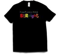 OPPUYYGHV I Can't Even Think Straight T-Shirt- LGBTQ Festivals Pride Christmas Unisex(3X-Large)
