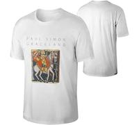 OPPUYYGHV Men Paul Simon Graceland Comfortable Adult Date Tshirts Gift(X-Large)