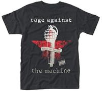OPPUYYGHV Rage Against The Machine 'Bulls On Parade Mic' T Shirt(Medium)