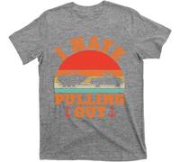 OPPUYYGHV Vintage Funny I Hate Pulling Out Boating T-Shirt-Black(X-Large)