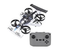 OPPWONG 2 in 1 Flying Car Stunt Drone, RC Quadcopter Remote Control Toy with Dual Land Air Modes, 1 Key Control for Beginners (White)