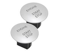 OPPWONG 2 PCS Engine Start Push Button, Momentary Start Switch, Keyless Go Stop Button for Car Engine Replacement, Compatible with Part Number 2215450714 Silver