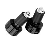 OPPWONG 22mm Universal Aluminum Motorcycle Grip Handlebar Ends Plug, Anodized Coating Finished Balance Terminal for Scooters, Protect Rod & Handle, Add-On Decoration for Reduce Vibration (Black)