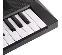 OPPWONG 37 Key Electric Keyboard Musical Toy with Microphone for Children Brain Development, Portable Piano for Indoor and Outdoor Use, USB or Battery Powered, Black and White