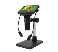 OPPWONG 4.3 Inch Digital Microscope, 720P LCD Screen Microscope, 1MP Camera Inspection Tool with 8 Adjustable LEDs & 2 Side Lamps, 1080P Video Recording for Circuit Repair