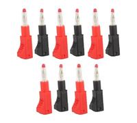 OPPWONG 4mm Insulated Telescoping Banana Plugs with Protective Sheath for Engineers and DIY Enthusiasts, CATⅡ 600V/32A, 10 Pack - Red Copper