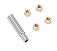 OPPWONG 4pcs Sturdy Brass Wheel Nuts for 1:30 Scale RC Crawler Model, Tool-Free Installation, Lightweight Design, Secure Tire Fixation