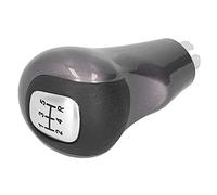 OPPWONG 5 Speed Shift Knob Fit for Honda EX LX 2006-2011, Smooth Manual Transmission Gear Stick for Comfort Control, Plastic + Metal + Leather, 1 X Shift Knob, Fits Fit for Honda (A(Silver))