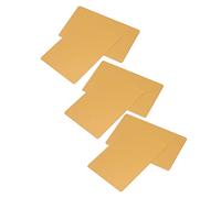 OPPWONG 50 Sheets Metal Business Cards, Anodized Aluminum Plaque Plate, Blank Sublimation Name Cards with Gift Design, Ideal for First Meeting, 86x54mm, White (Gold)