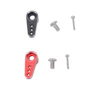 OPPWONG Aluminum 25T Servo Arm Kit for SCX24 1/24 RC Crawler, Complete Replacement with Screws, Ensures Reliable Performance on the Trail (Red Black)