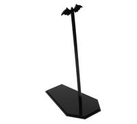 OPPWONG Bat Paper Towel Holder with Coffin Base & 2 Bats, Gothic Kitchen Decor for Halloween, Bathroom Countertop Stand Organizer