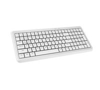 OPPWONG Bluetooth Wireless Keyboard with 2.4GReceiver 75% Compact 105Keys Silent Scissor Switch Keyboard Silent Keys Broad Compatibility for Desktop PC Laptop Support for Win System (White)