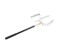 OPPWONG Boat Hooks For Docking, Boat Tie Downs Tie Downs For Dock with Steel Dock Hook Cable Wire U Type Mooring Rope Threader Guider Ship Parking Tool For Towing the Floating (With Telescopic Rod)