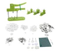OPPWONG Button Maker Machine, DIY Round Pin Badge Maker Press Kit, Button Film Blank Paper Circle Cutter for Crafters, Schools & Events, Plastic Iron (Green)