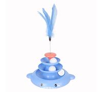 OPPWONG CAT Ball TRACK, 3 PET TRACK INTERACTIVE TOY CAT TOWER TWER BOLA GOLD AND BALLS GAT JUDGES OF PHYSICAL EXERCISE GAT FOR GAT FOR GAT FOR GAT FOR GAT FOR GAT FOR GAT (Blue)