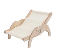 OPPWONG Cat Chair, Cat Lounger Foldable Cat Beach Cat Hammock Cat Swing Slip Resistant Wooden Dog Bed Cat Scratcher Suitable for Small and Medium Large Cats, 15.35x13.78x11.42in (Sisal