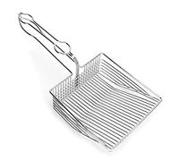 OPPWONG Cat Litter Scoop, Stainless Steel Kitty Litter Metal Scooper Cat Scooper For Litter Box Metal Cat Litter Scoop Long Handle Deep Shovel Poop Sifting For Small Pet Litter Boxes