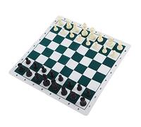 OPPWONG Chess Set, Plastic Chess Board Game, 50x50cm Artificial Leather Board for Party, Camping & Relaxing