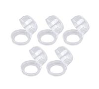 OPPWONG Child Safety Stove Knob Cover, High Temperature PC Stove Knob Covers, Prevents Accidental Gas Turn On, with Convenient Sticker, Ideal for Home, Kitchen, Restaurant, Hotel (Transparent White)