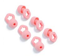 OPPWONG Circular Earplugs for Side Sleepers Silicone Reusable Washable Noise Cancelling Earplugs for Sleeping Studying Swimming with Ergonomic Design 3 Sizes S M L Pink