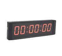 OPPWONG Countdown Clock, 1.5in 6 Digit Red Display Running Event Gym Digital LED Clock, 12/24 Hour with Stopwatch & Remote Control, Ideal for Home