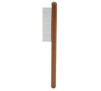 OPPWONG Dematting Comb For Cats, Pet Open Knot Comb For Removes and Knots Metal Dog Comb Flea Comb Solid Wood Pet Comb Grooming Tool Grooming Comb (Type A, single-row comb with
