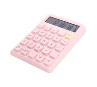 OPPWONG Desktop Calculator, 12 Digit Large LCD Display Desktop Calculators, Voice Calculator with Large Button, High Sensitivity & Quick Response, Ideal for Business, Accounting & Home (Pink)