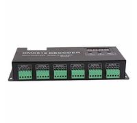 OPPWONG Dmx Decoder, 24 Channel Dmx512 Signal Digital Display Dimming Driver Dmx Controller with Dc 5-24 V Synchronization Control Led Controller for Stage Decor