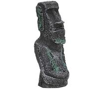 OPPWONG Easter Island Statue Aquarium Decoration, Synthetic Resin Fish Tank Ornament with Fine Workmanship, Ideal for Aquarium Landscape and Fish Shelter (big portrait)