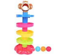 OPPWONG Educational Ball Drop Roll Tower Toy with Colored Beads for Children, Interactive Fine Motor Skills Development for 9+ Months Kids