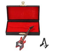 OPPWONG Electric Bass Guitar, Mini Electric Guitar Mini with Box Miniature Wooden for Ornament (#1)