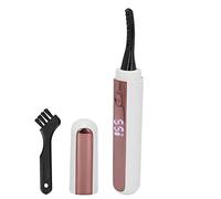 OPPWONG Electric Eyelash Curler, USB Rechargeable Heated Eyelash Perm with LCD Display 4 Level Temp Adjustable, Curved Design Safe Fast Heating for Women Beauty Makeup (White)