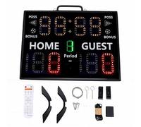 OPPWONG Electronic Basketball Scoreboard Digital Scoreboard Score Keeper with Countdown Timer 8000mAh Rechargeable Battery Remote Control for Basketball Volleyball Table Tennis Outdoor