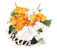 OPPWONG Fall Wreath Decor, Handcrafted Vine with Eucalyptus (Yellow+White
