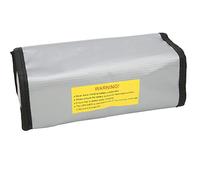 OPPWONG Fireproof Explosion Proof Lipo Battery Bag, Safety Storage Charging Pouch, High Tech Material Bag with Lithium Batteries, 190x75x80mm (Silver)