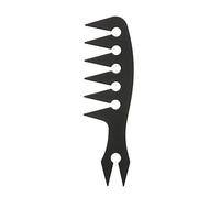 OPPWONG Gentleman Vintage Classic Oil Head Styling Comb, Wide Tooth Design Anti Static Hair Comb, Classic Hairstyles with Black Color, Ideal for Creating Hairstyles, 15.5cm
