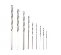 OPPWONG Glass Drill Bit, 10Pcs Twist Drill Bits High Speed Steel HSS Jewelry Drill Tiny Drill Bits Heavy Duty Micro Set for Metal, Agate, Gemstones, Pearls, Pendants, Cobblestone