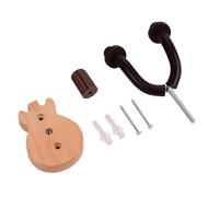 OPPWONG Guitar Stand, Guitar Pick Holder Wall Mount with Metal Steadying Bars Wall Mount Hanger Solid Hanger Hook Holder Stand for Acoustic Electric Bass (Original Wood Grain)