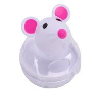 OPPWONG Interactive Cat Treat Dispenser Toy for Cats | Realistic Mouse Shape, Slow Feeder, Interactive Play for Indoor Play, Travel ## Optimized Points Realistic Mouse DesignThis (White)