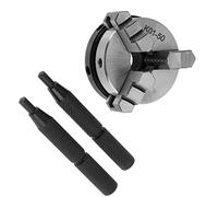 OPPWONG K01 50 50mm Scroll Manual Chuck, High Hardness Steel 3 Jaw Mini Chuck, Woodworking with High Centering, Ideal for Non Ferrous Metals