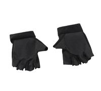 OPPWONG Kids Motorcycle Gloves, Half Gloves Black Fingerless Kids Polyester Children Sports One Pair Half Finger for Children Cycling Riding Biking