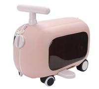 OPPWONG Kids Ride On Luggage 90 Degree Folding Pedal, Large Capacity Multi Functional Toddler Rideable Suitcase, Portable Travel Container with PP Construction, Ideal for Travel & Outdoor (Pink)
