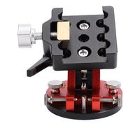 OPPWONG Latitude Adjustment Base, Aluminum Alloy Telescope Base for Equatorial Mount with 065 Latitude and Azimuth Range Stable Anti Shake Astronomy Photography Accessory (Black Red)